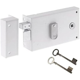 Serrure en applique horizontale a fouillot - YALE - YAH37G - Blanc - 2 Clés fournies