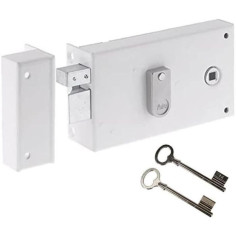 Serrure en applique horizontale a fouillot - YALE - YAH37G - Blanc - 2 Clés fournies Serrure en applique horizontale a fouillot - YALE - YAH37G - Blanc - 2 Clés fournies