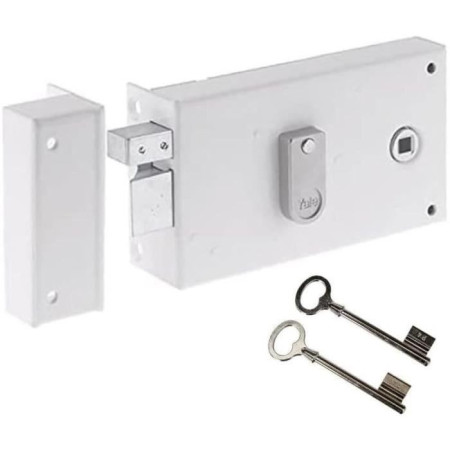 Serrure en applique horizontale a fouillot - YALE - YAH37G - Blanc - 2 Clés fournies