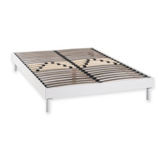 Sommier en kit 140x190cm - Blanc - DEKO DREAM Sommier en kit 140x190cm - Blanc - DEKO DREAM