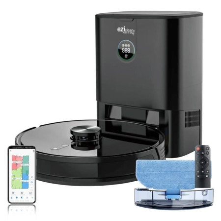 Robot Aspirateur Laveur Connecté avec base aspirante EZICLEAN I-Bot Z7 Smart - 240 mi