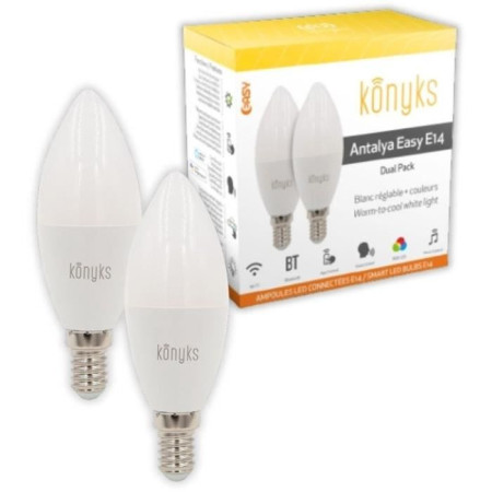 2 Ampoules LED connectées Wi-Fi + BT