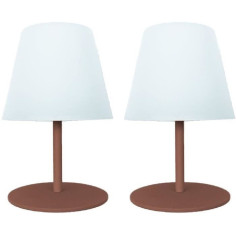 Set de 2 lampes de table sans fil - LUMISKY - TWINS - Terracota - H16 cm - LED Set de 2 lampes de table sans fil - LUMISKY - TWINS - Terracota - H16 cm - LED