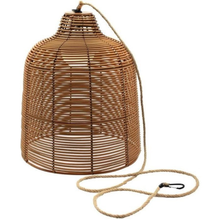 Suspension nomade - LUMISKY - HANG BOHEME - H35 cm - Polyrotin avec corde - LED blanc