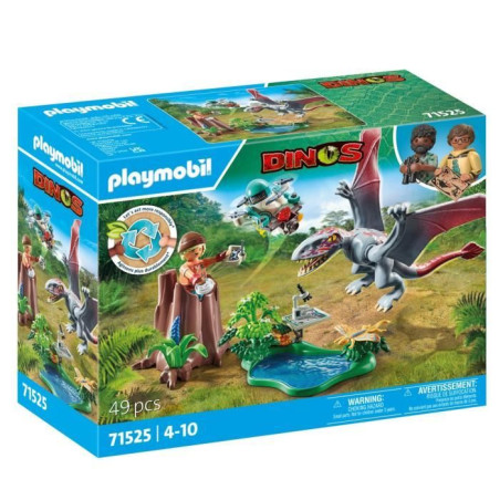 PLAYMOBIL 71525 Drone d'observation avec dimorphodon, Dinos, 49 pieces, Des 4 ans