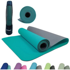 Tapis de Yoga SCHILDKRÖT - Bicolore Anthracite/Bleu Pétrole - 180 x 61 cm - 4 mm d'épaisseur Tapis de Yoga SCHILDKRÖT - Bicolore Anthracite/Bleu Pétrole - 180 x 61 cm - 4 mm d'épaisseur