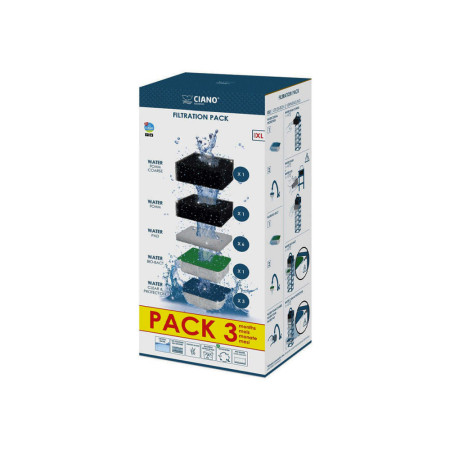 Pack cartouches 3 mois - CIANO - CIA056065 - Taille XL