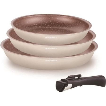 Batterie de cuisine - Tous feux dont induction - ARTHUR MARTIN - AM4754 - Set de 3 po