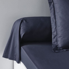 Taie de traversin - TODAY - Essential - 45 x 185 cm - 100% coton - Bleu marine Taie de traversin - TODAY - Essential - 45 x 185 cm - 100% coton - Bleu marine