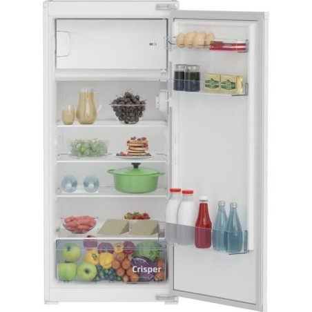 Réfrigérateur monoporte - BEKO - BSSA210K4SN - Intégrable - 175 L (156+19) - Compartiment 4*** - Porte bouteille - 121,5x54x54,5