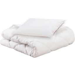 Pack bio Couette 100x140cm + oreiller 40x60cm - MON P'TIT DODO - Chaude - 100% Polyes
