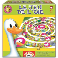 Jeu de l'oie EDUCA Neo Classique - Design frais et dynamique - Pour enfants a partir de 3 ans Jeu de l'oie EDUCA Neo Classique - Design frais et dynamique - Pour enfants a partir de 3 ans