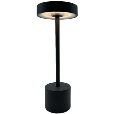 Lampe de table sans fil - LUMISKY - ROBY - Touch en aluminium - Gris foncé - LED