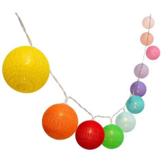 Guirlande lumineuse solaire - LUMISKY - MIMY COLORS SOLAR - 3.80 m - Boules de coton Guirlande lumineuse solaire - LUMISKY - MIMY COLORS SOLAR - 3.80 m - Boules de coton