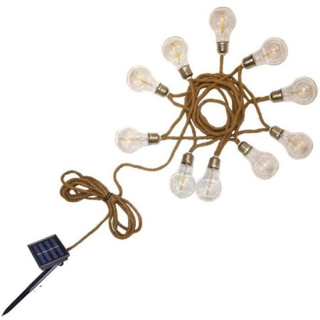 Guirlande lumineuse solaire - LUMISKY - FANTASY CORD SOLAR - 7.50 m - Corde 10 ampoul