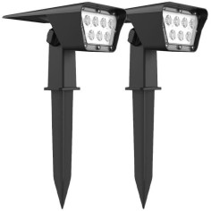 Lot de 2 spots solaires projecteur 2 en 1 a piquer ou a fixer - LUMISKY - CURTIS - H3 Lot de 2 spots solaires projecteur 2 en 1 a piquer ou a fixer - LUMISKY - CURTIS - H3