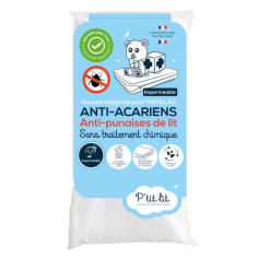 Housse intégrale matelas Imperméable - Anti-Punaise de lit - 70x140x15 cm - Fermeture