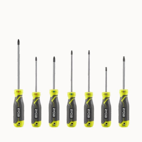 Jeu de 7 tournevis magnétiques RYOBI - RHSDS7PC
