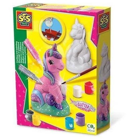 Moulage et peinture - Licorne - SES CREATIVE - Facile a remplir avec du plâtre et de l'eau