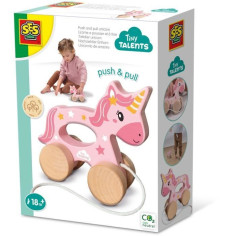 Licorne en bois 2 en 1 - A pousser et a tirer - SES CREATIVE - Licorne rose a pousser ou a tirer. Licorne en bois 2 en 1 - A pousser et a tirer - SES CREATIVE - Licorne rose a pousser ou a tirer.