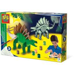 Dinosaure en bois qui brille dans le noir - Kit de bricolage - SES CREATIVE - Fabriqu