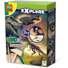 Fouille de dinosaures et de squelettes 2 en 1 - T-rex - SES CREATIVE Fouille de dinosaures et de squelettes 2 en 1 - T-rex - SES CREATIVE
