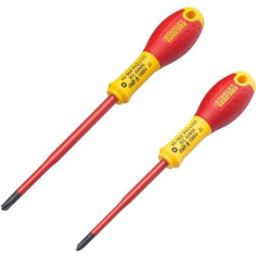 Jeu de 2 Tournevis - STANLEY FATMAX - FMHT0-62648 - Borniers Isolés 1000V - PH1X100 + PH2X125 Jeu de 2 Tournevis - STANLEY FATMAX - FMHT0-62648 - Borniers Isolés 1000V - PH1X100 + PH2X125