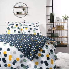 Parure de lit - TODAY - Sunshine 11.59 - 220x240 cm - 100% Coton imprimé pois Parure de lit - TODAY - Sunshine 11.59 - 220x240 cm - 100% Coton imprimé pois