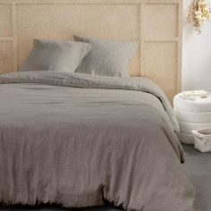 Parure de lit - TODAY - 123322 - 2 personnes - 260x240cm - Gaze de coton unie - Dune Parure de lit - TODAY - 123322 - 2 personnes - 260x240cm - Gaze de coton unie - Dune