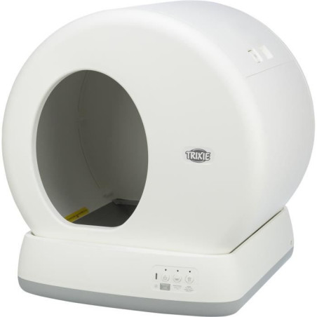 TRIXIE Bac a litiere automatique - Auto-nettoyant - Plastique - 53 × 55,5 × 52 cm - Blanc