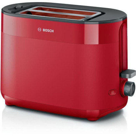 Toaster - BOSCH - TAT2M124 MyMoment - Rouge - 2 tranches - centrage automatique du pa