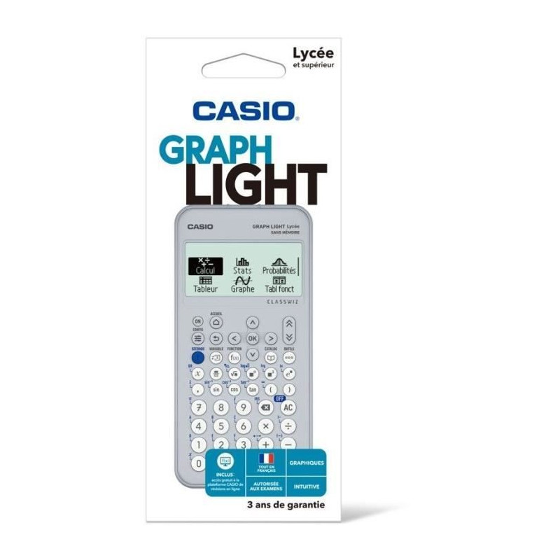Calculatrice Graphique CASIO Lyc e Graph Light Blanc