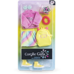 Accessoires poupée - COROLLE - Dressing fluo - Pour poupée mannequin 28 cm - 7 access