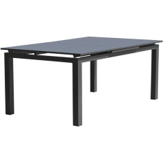 Table de jardin rectangulaire extensible - Gris anthracite - Aluminium - 10 personnes Table de jardin rectangulaire extensible - Gris anthracite - Aluminium - 10 personnes