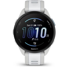Montre GPS connectée - GARMIN - Forerunner 165 - 1,2 - Noir avec bracelet Blanc / Gris clair