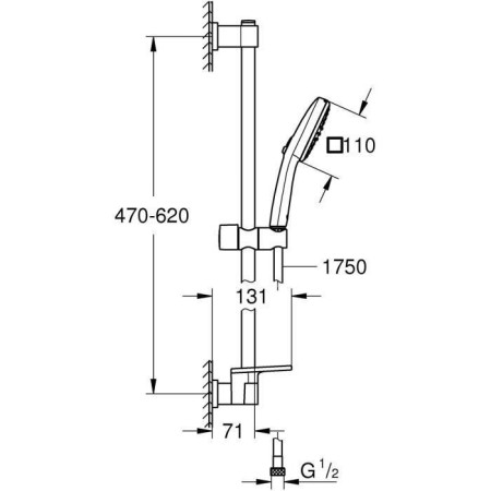  flexible et tablette - GROHE Vitalio C