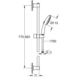  barre 90cm et flexible - GROHE Vitalio Start