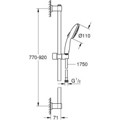  barre 90cm et flexible - GROHE Vitalio Start