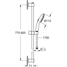 barre 90cm et flexible - GROHE Vitalio Start barre 90cm et flexible - GROHE Vitalio Start