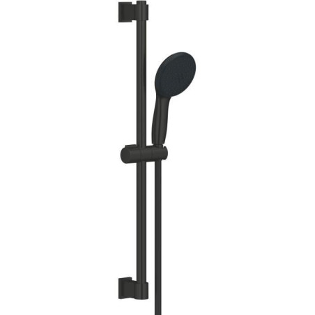 Ensemble de douche avec pommeau 2 jets, barre 60cm et flexible 1,75m - GROHE Vitalio Start 110 279482431 - Economie d'eau - Noir
