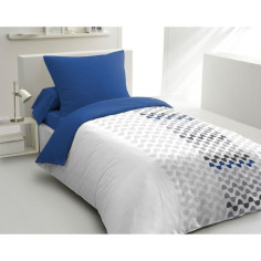 Parure de couette microfibre AMBROISIE - 1 housse de couette 140 x 200 cm + 1 taie d'