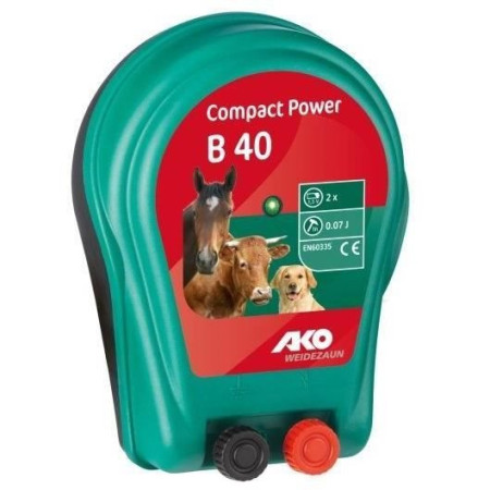 Kerbl - Ako Compact - Electrificateur - Bloc dalimentation Power B40 - 2 x 1