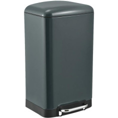 Poubelle de cuisine a pédale - GREENWICH - KITCHEN MOVE - 40L - Design - Gris mat en acier inox Poubelle de cuisine a pédale - GREENWICH - KITCHEN MOVE - 40L - Design - Gris mat en acier inox