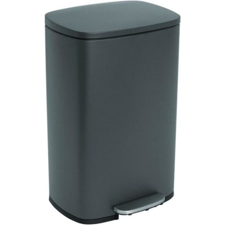 Poubelle de Cuisine a Pédale - ADMIRAL - 50 L - Gris Mat - Kitchen Move