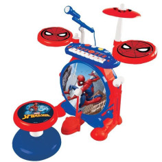 SpiderMan - Batterie électronique pour enfant - Lumineuse - Complete avec clavier SpiderMan - Batterie électronique pour enfant - Lumineuse - Complete avec clavier