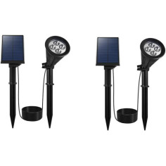 Spot solaire projecteur 2 en 1 a piquer ou a fixer - LUMISKY - SPIKY AWAY W34 - H42 cm - LED blanc Spot solaire projecteur 2 en 1 a piquer ou a fixer - LUMISKY - SPIKY AWAY W34 - H42 cm - LED blanc
