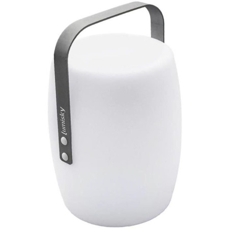 Lanterne sans fil - LUMISKY - LUCY ROCK - H31 cm - Poignée aluminium - LED blanc chau