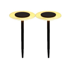 Lot de 2 balises solaires a piquer - LUMISKY - UFO - H35 cm - LED blanc chaud Lot de 2 balises solaires a piquer - LUMISKY - UFO - H35 cm - LED blanc chaud