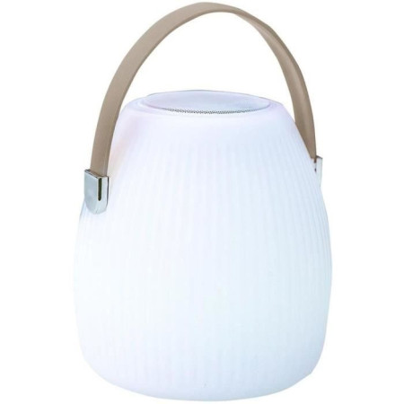 Lampe enceinte bluetooth sans fil - LUMISKY - MINI MAY PLAY - H23 cm - LED blanc et m