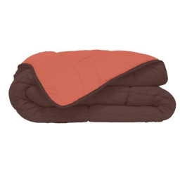 Couette en microfibre 400g/m² Marron-orange CALGARY